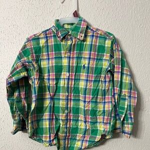 Polo Ralph Lauren boys Easter plaid shirt size 4